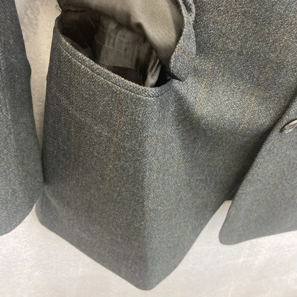 Peerless Man‎ 100% Lambswool Blazer Sport Coat Mens 42R Gray Plaid Jacket Canada